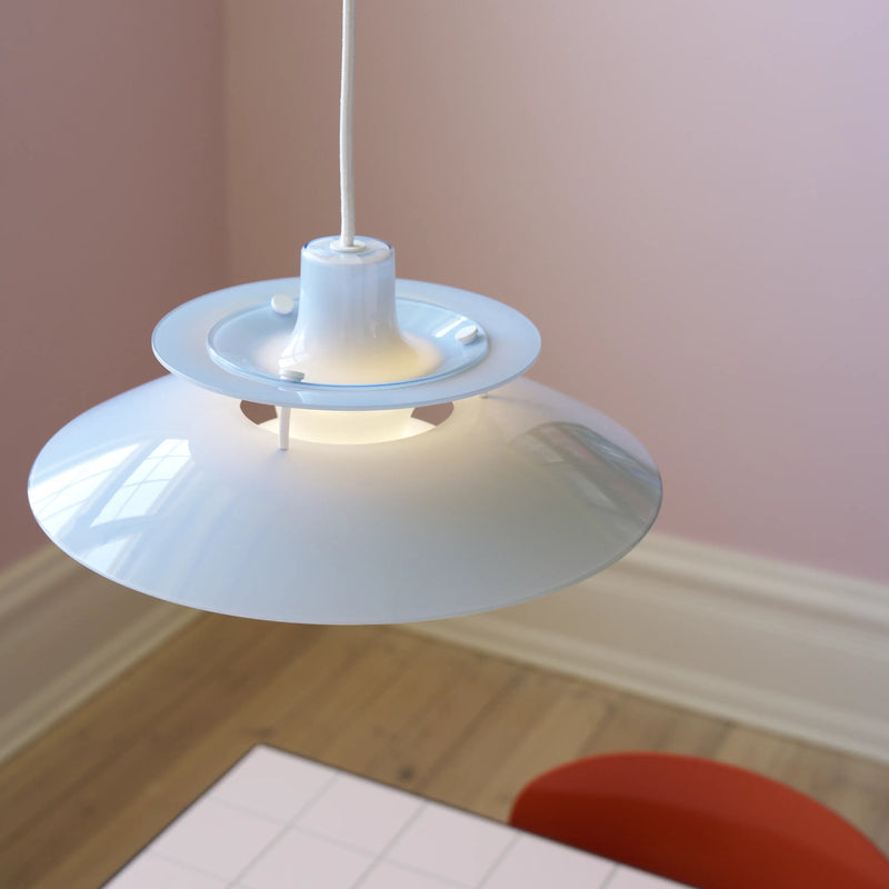 Lampa wisząca PH 5 OPAL błękitny
