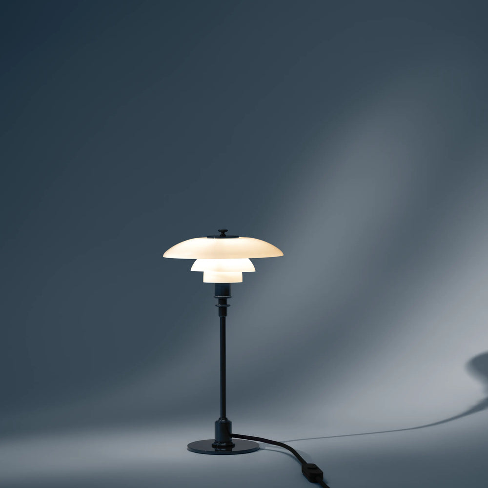 Lampa stołowa PH 2/1 biały z granatową podstawą