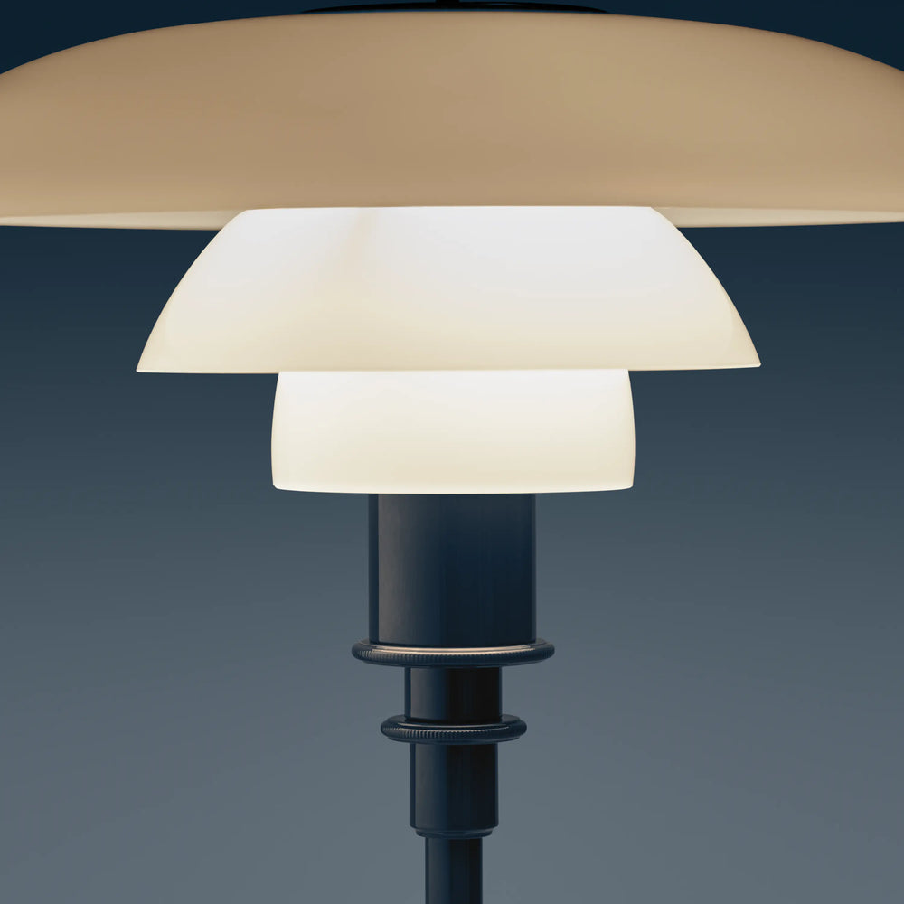 Lampa stołowa PH 2/1 biały z granatową podstawą
