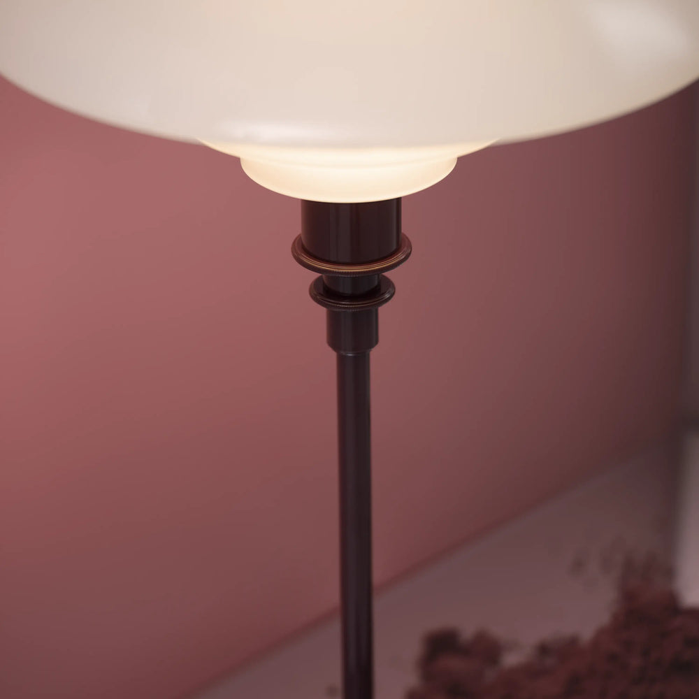 Lampa stołowa PH 2/1 biały z bordową podstawą
