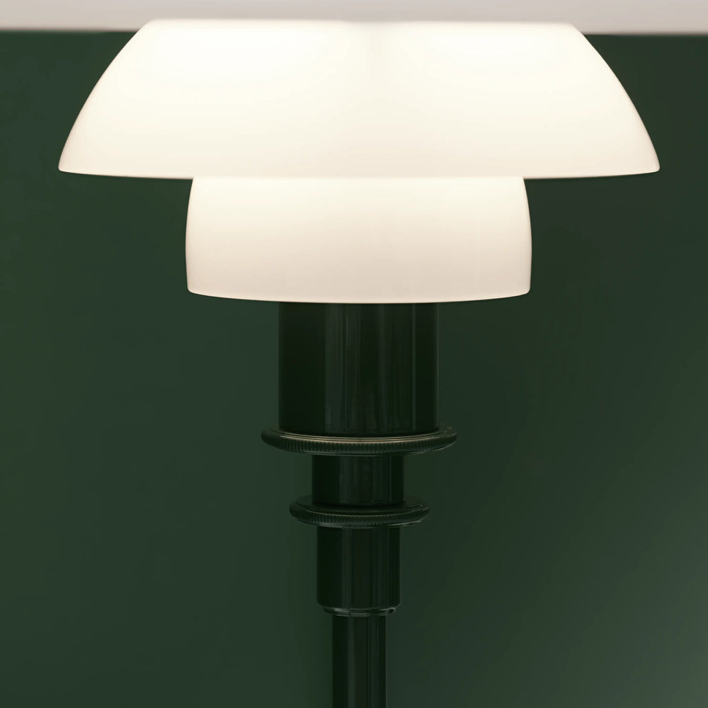 Lampa stołowa PH 2/1 biały z ciemnozieloną podstawą