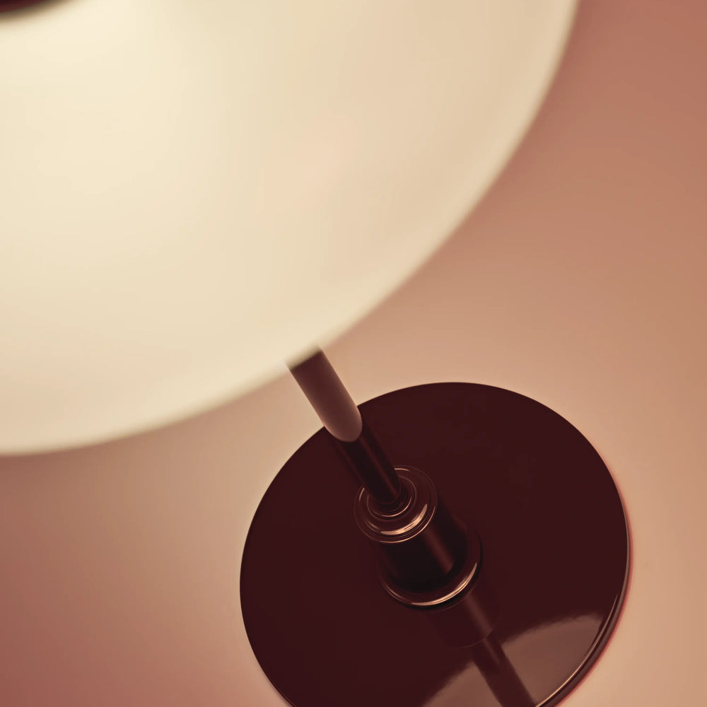Lampa stołowa PH 2/1 biały z bordową podstawą