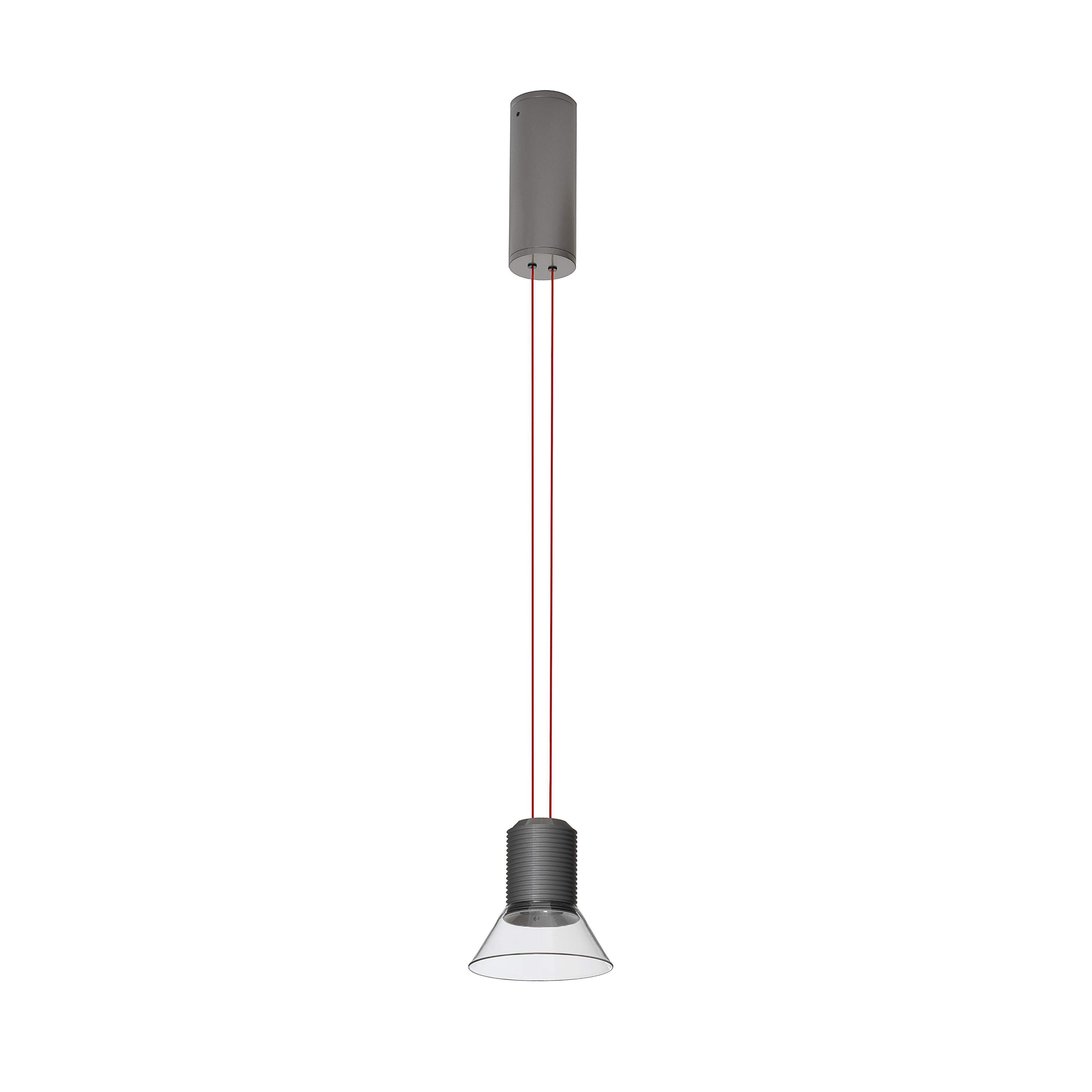 Lampa sufitowa DIA transparentny z matowymi szarymi elementami