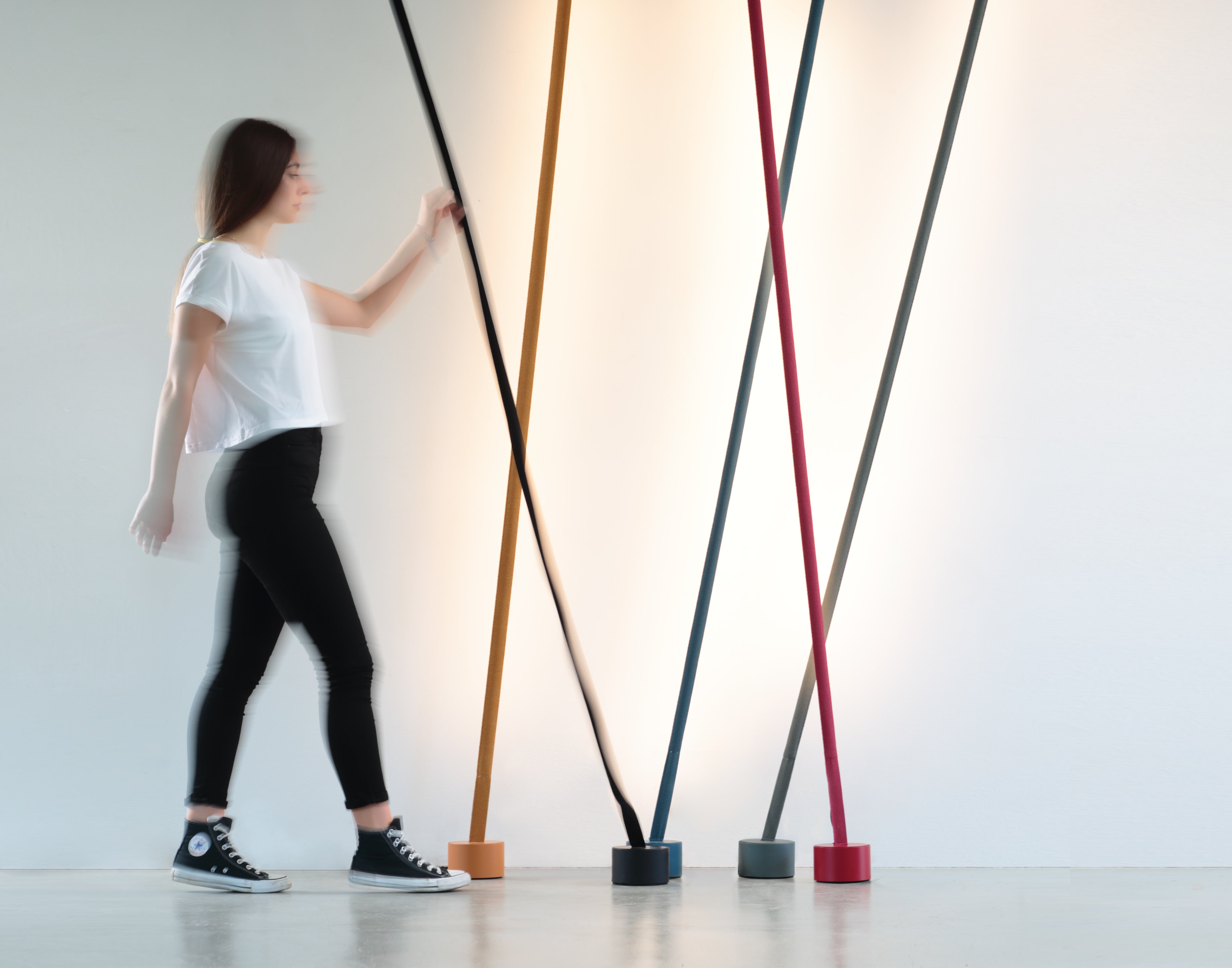 Lampa podłogowa ELASTICA żółty
