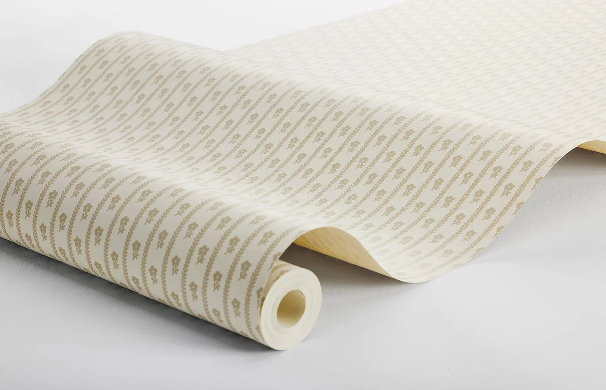 Tapete mit Pflanzenmotiv LILLA LYCKAN beige mit braun