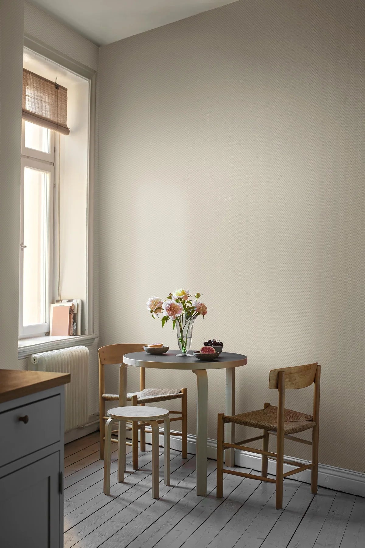 Tapeta z motywem geometrycznym SELMA beżowy