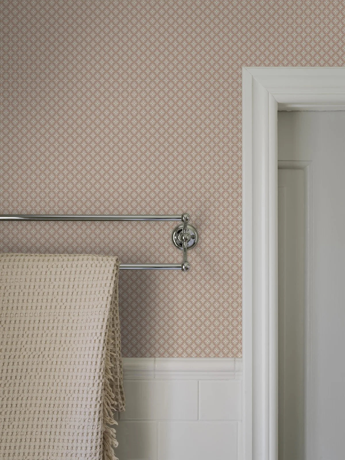 Tapeta z motywem geometrycznym SELMA terakota