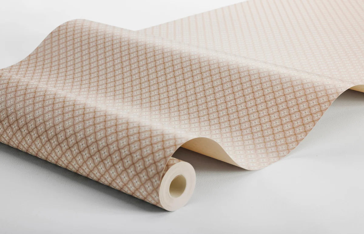 Tapeta z motywem geometrycznym SELMA terakota