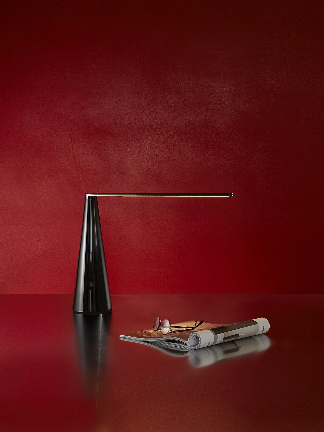 Lampa stołowa ELICA połyskujący żółty – Martinelli Luce