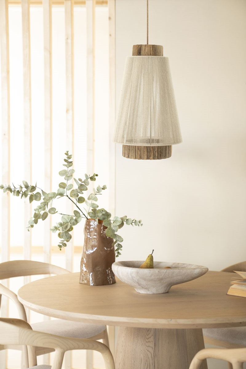 Lampa wisząca RAE 1 beżowy z brązowym