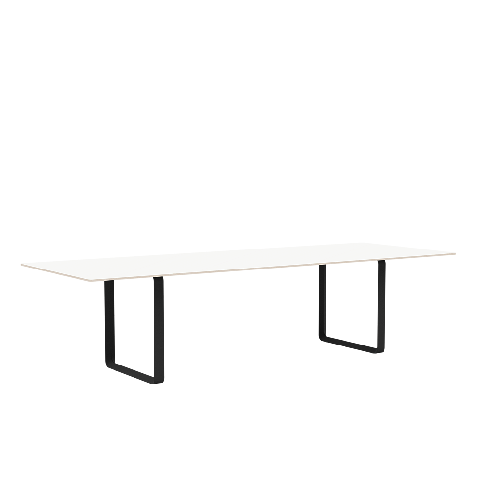 Tisch 70/70 weiß mit schwarzem Gestell