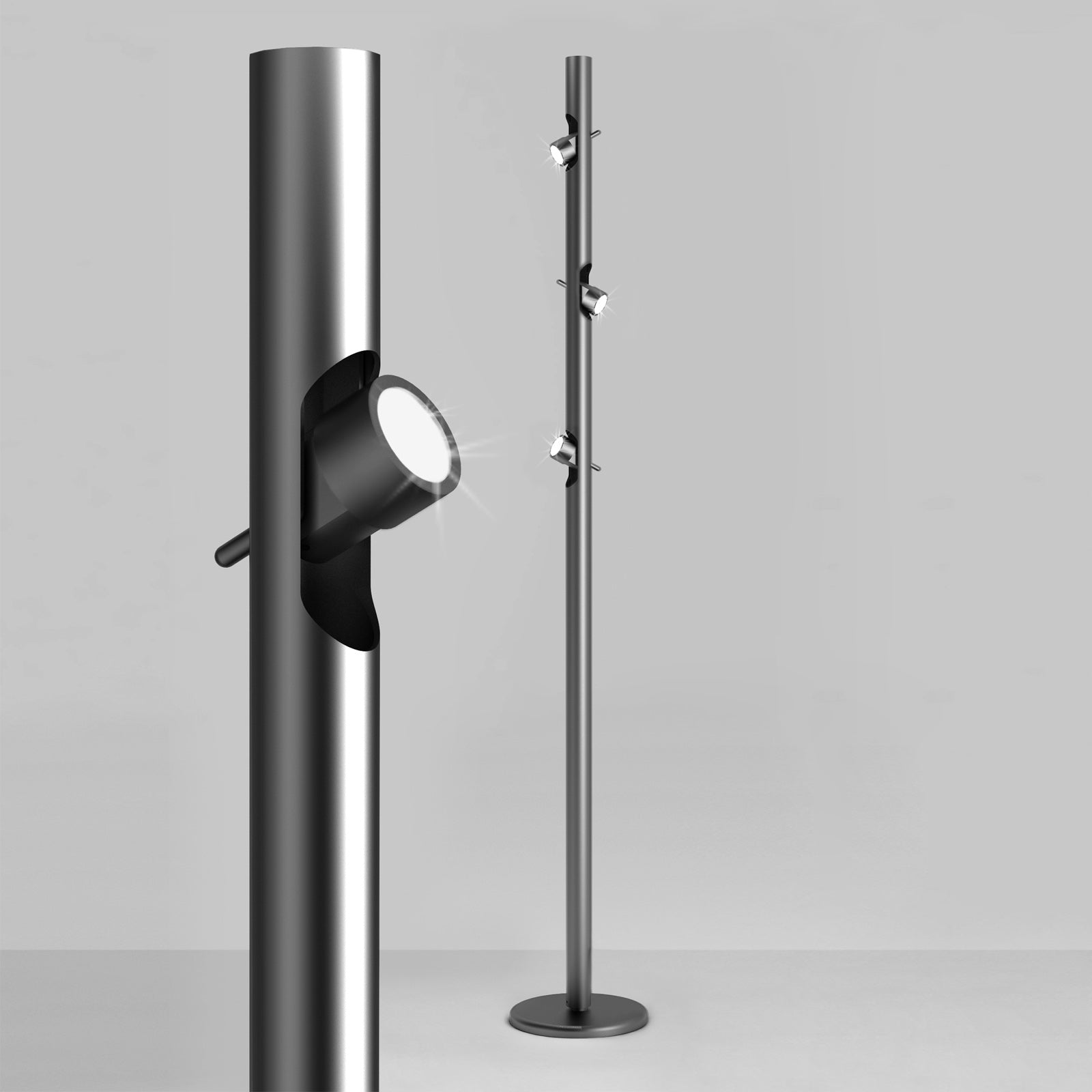 Lampa podłogowa 3-punktowa CALABRONE czarny