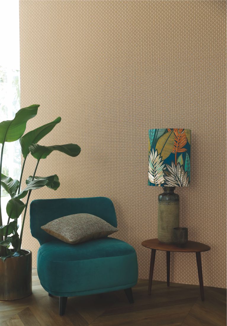 Textured Woven Wallpaper TRENZA - VERT DE GRIS muted green