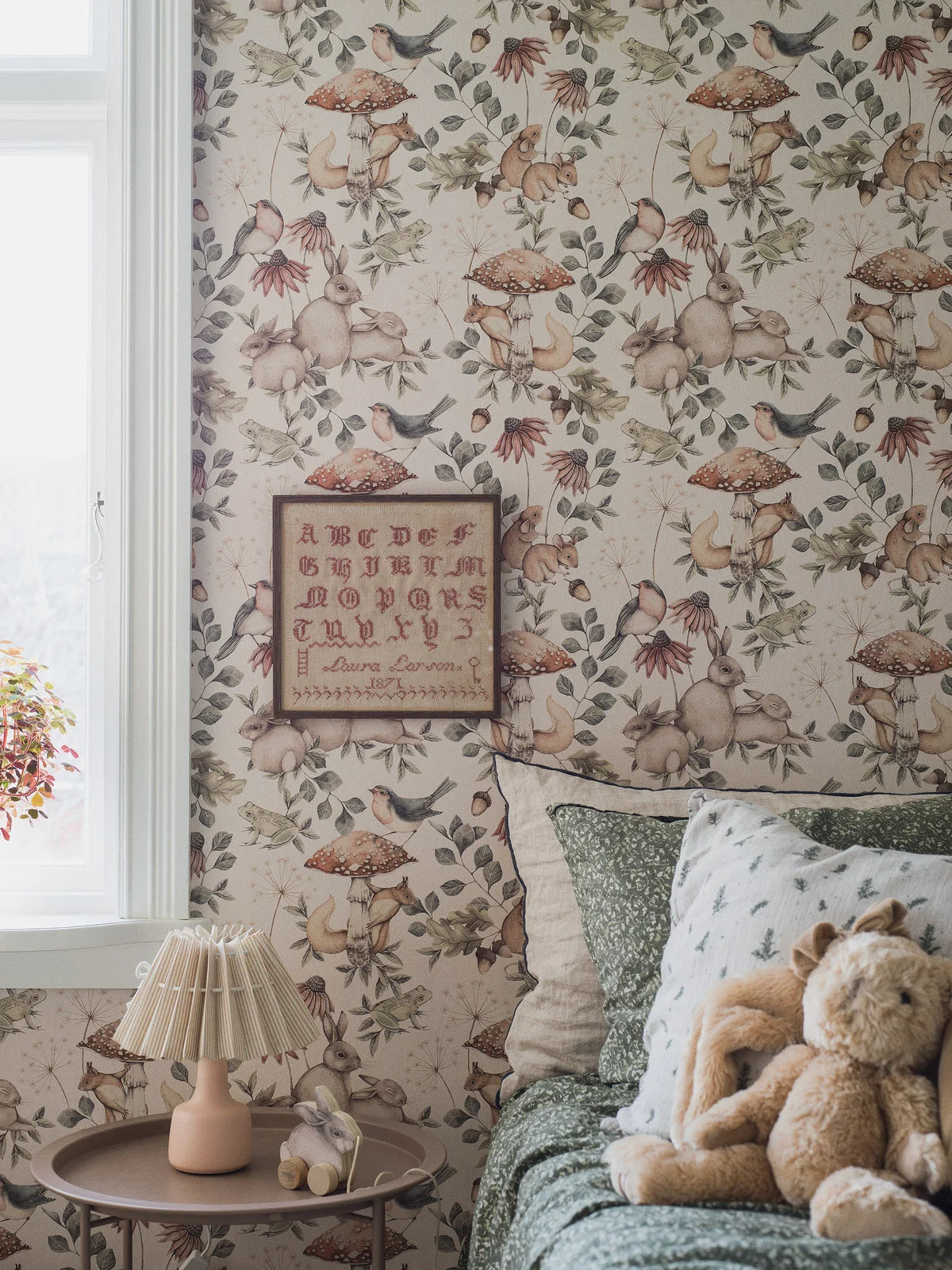 Kinder-Tapete mit Tiermotiv MINOU beige