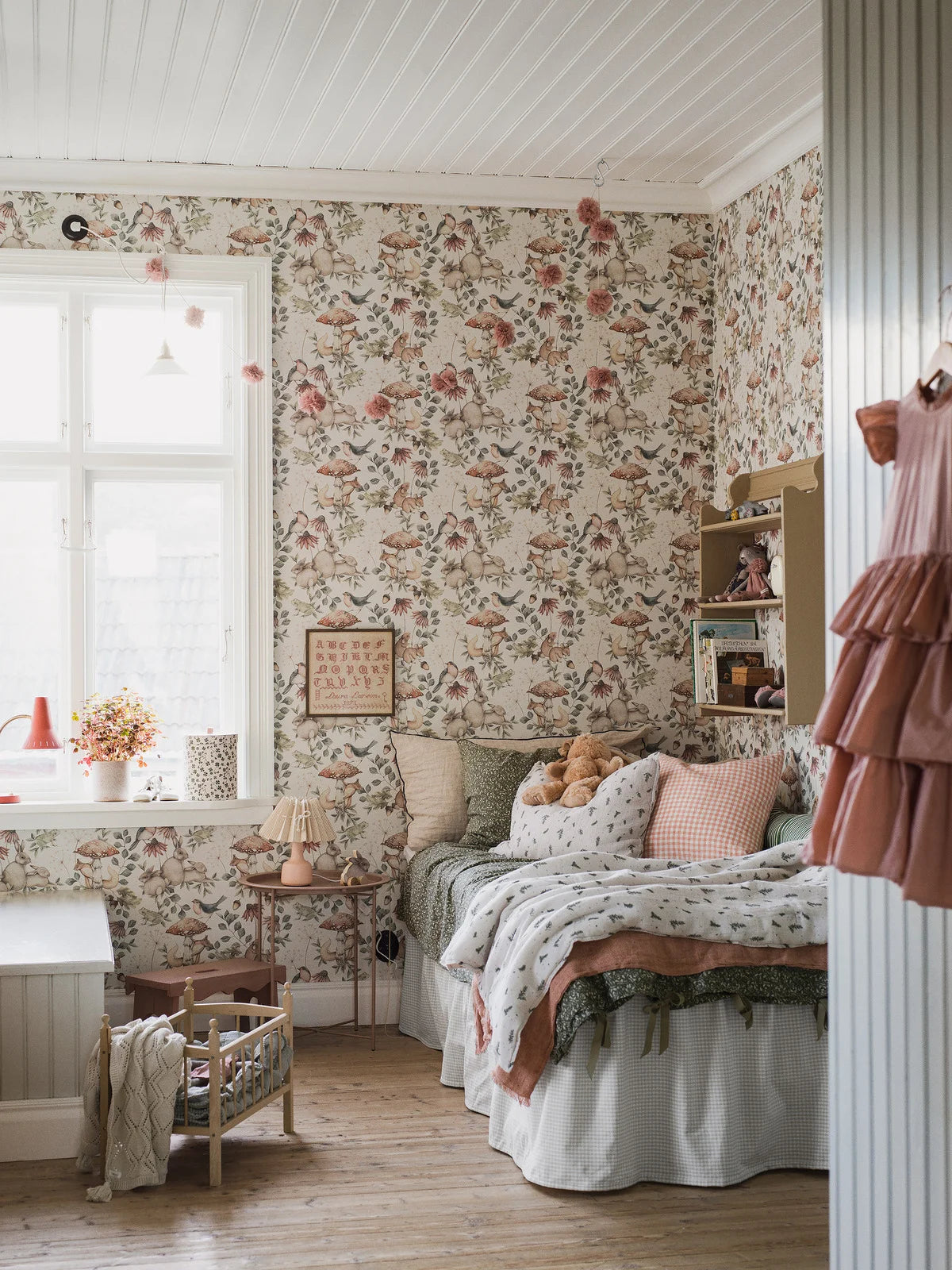 Kinder-Tapete mit Tiermotiv MINOU beige