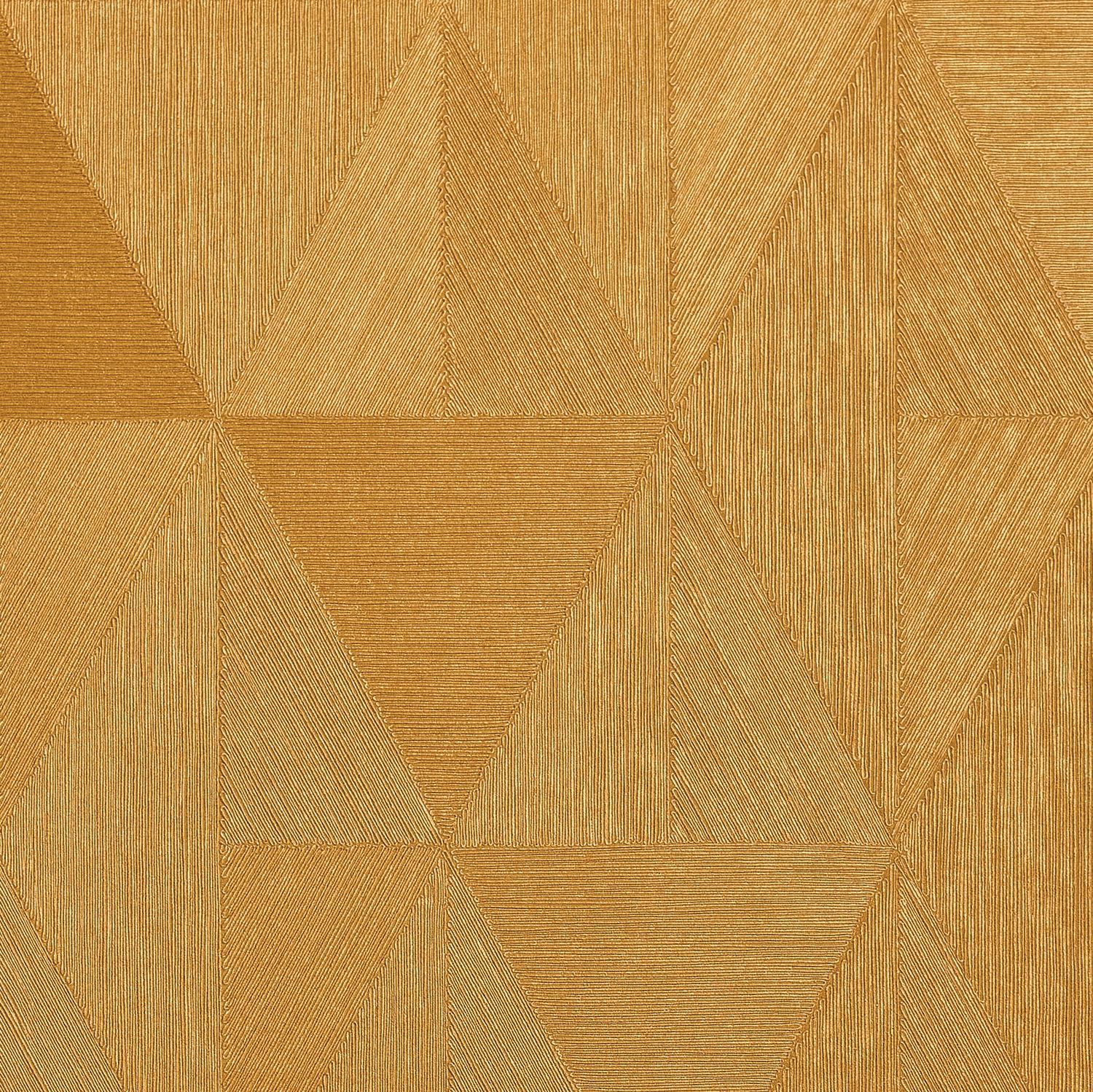 Tapeta metaliczna z geometrycznym wzorem PARANGON - JAUNE D'OR żółty ze złotym