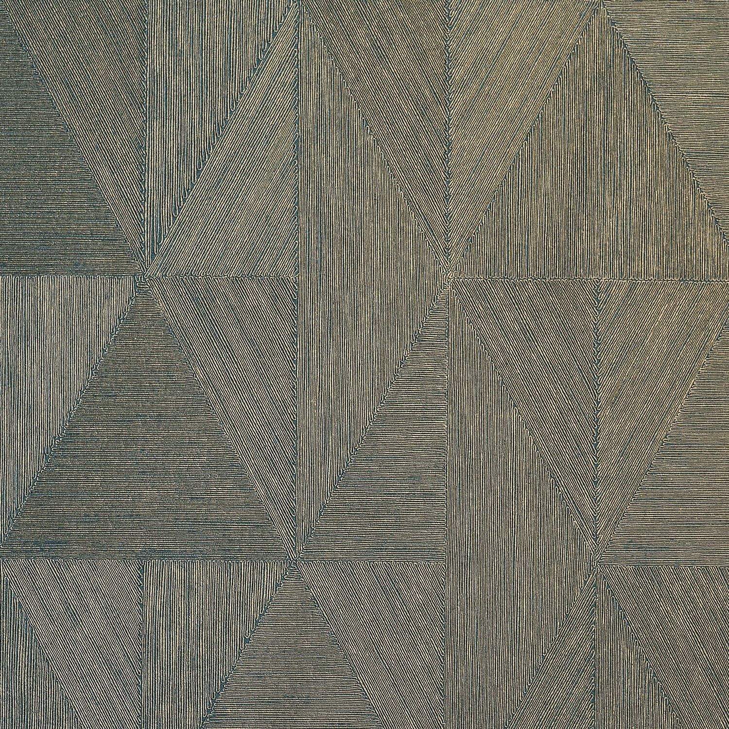 Tapeta metaliczna z geometrycznym wzorem PARANGON - EMERAUDE/DORE szmaragdowy ze złotym