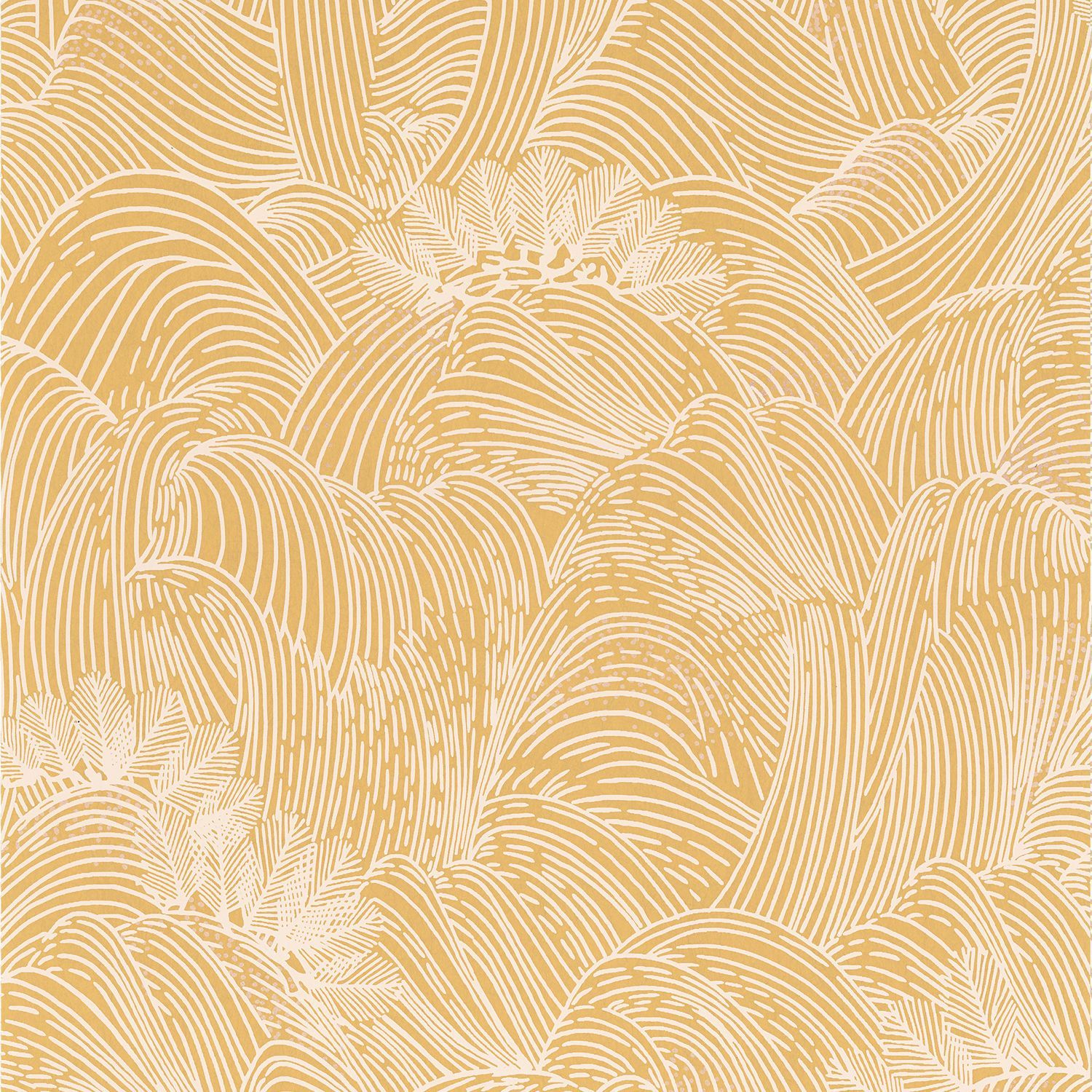 Structural wallpaper with an abstract wave pattern MARÉE HAUTE - HONEY