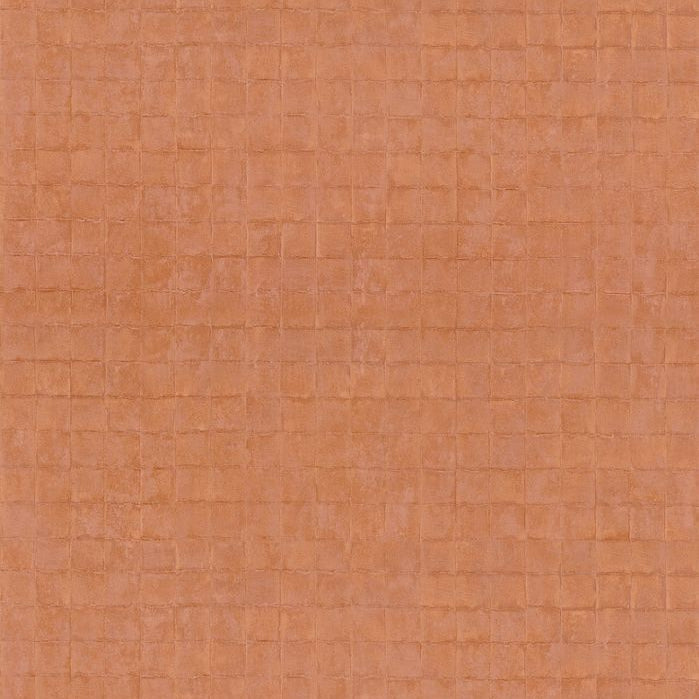 Structural wallpaper imitating tiles FAENZA - CUIVRE copper