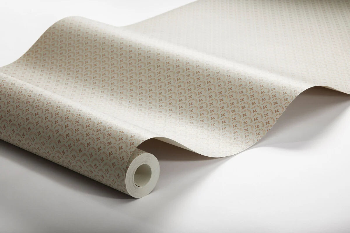 Tapeta geometryczna z motywem kwiatów DAISY brązowy