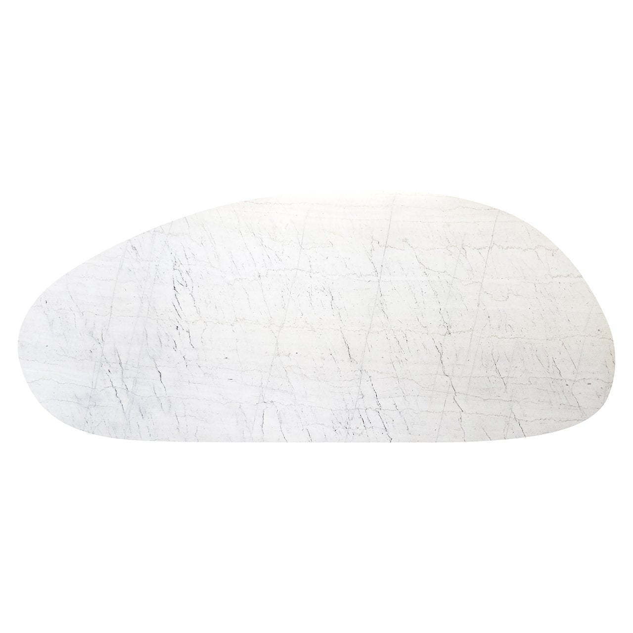 TROCADERO table white marble with black base