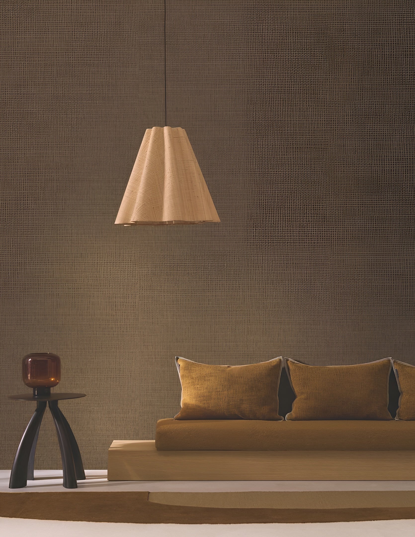 Tapeta teksturowana FIBRA - ÉBÈNE ciemnobrązowy