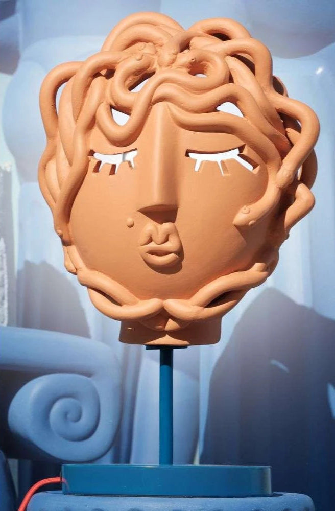 Lampa stołowa MAGNA GRAECIA - MEDUSA terakota