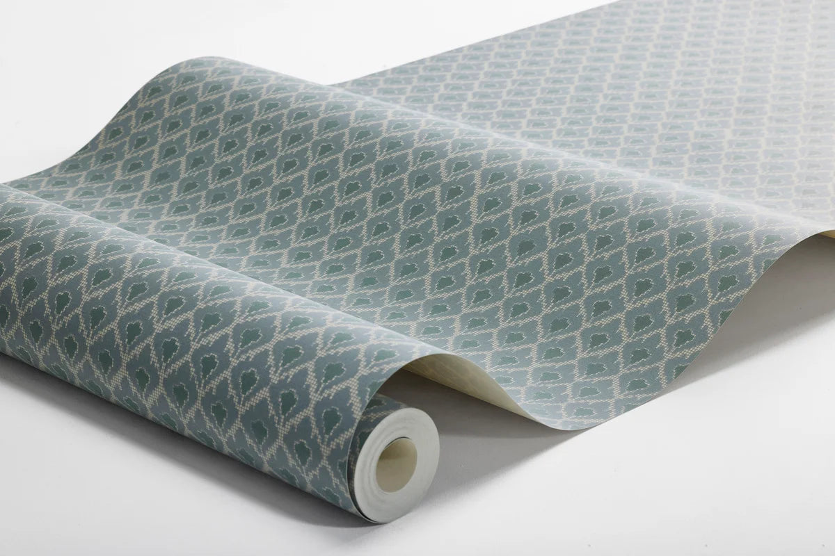 Tapeta flizelinowa papierowa z geometrycznym wzorem SVEA niebieski