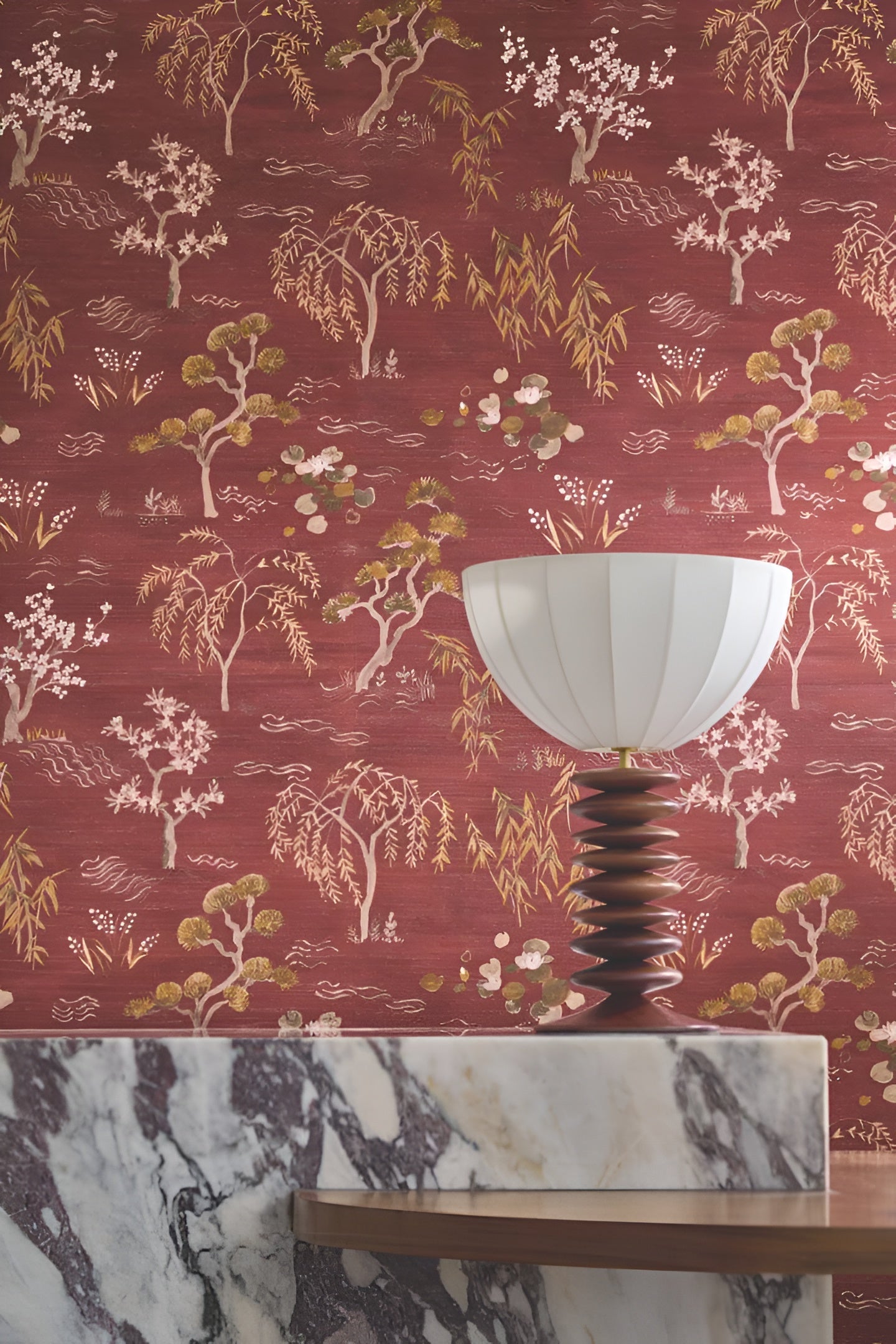 Tapeta z motywem roślinnym LEGENDES - PÉTROLE morska zieleń