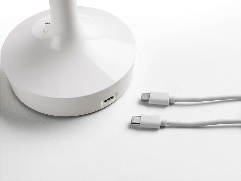 Tragbare Lampe BON JOUR UNPLUGGED blau mit transparentem Schirm