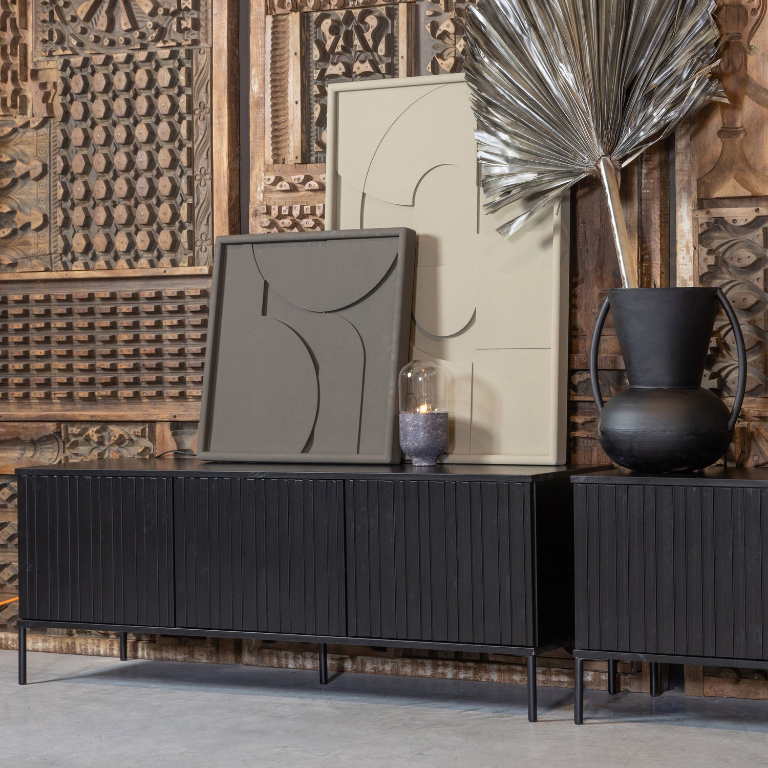 RTV-Sideboard NEW GRAVURE schwarz