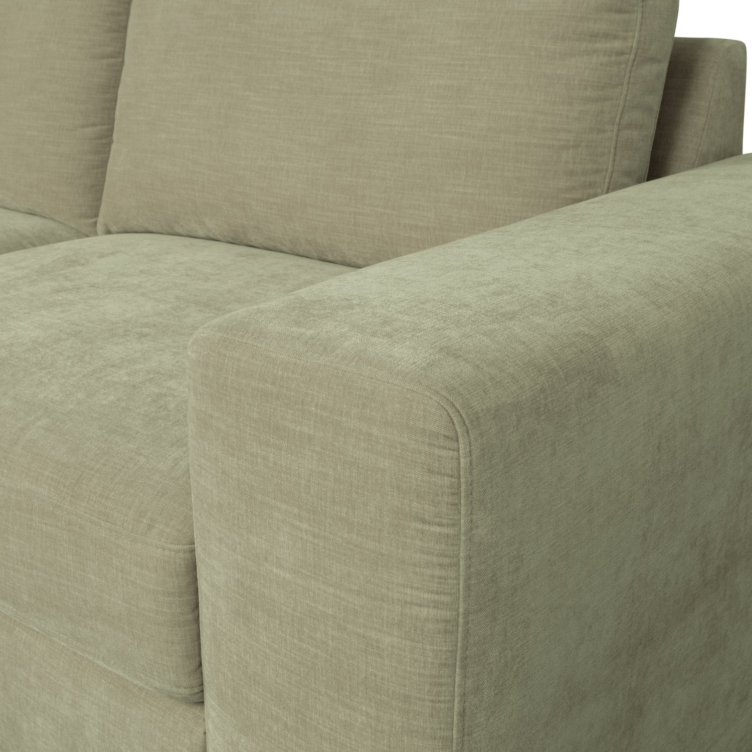 Sofa FAMILY - moduł końcowy prawostronny zielony
