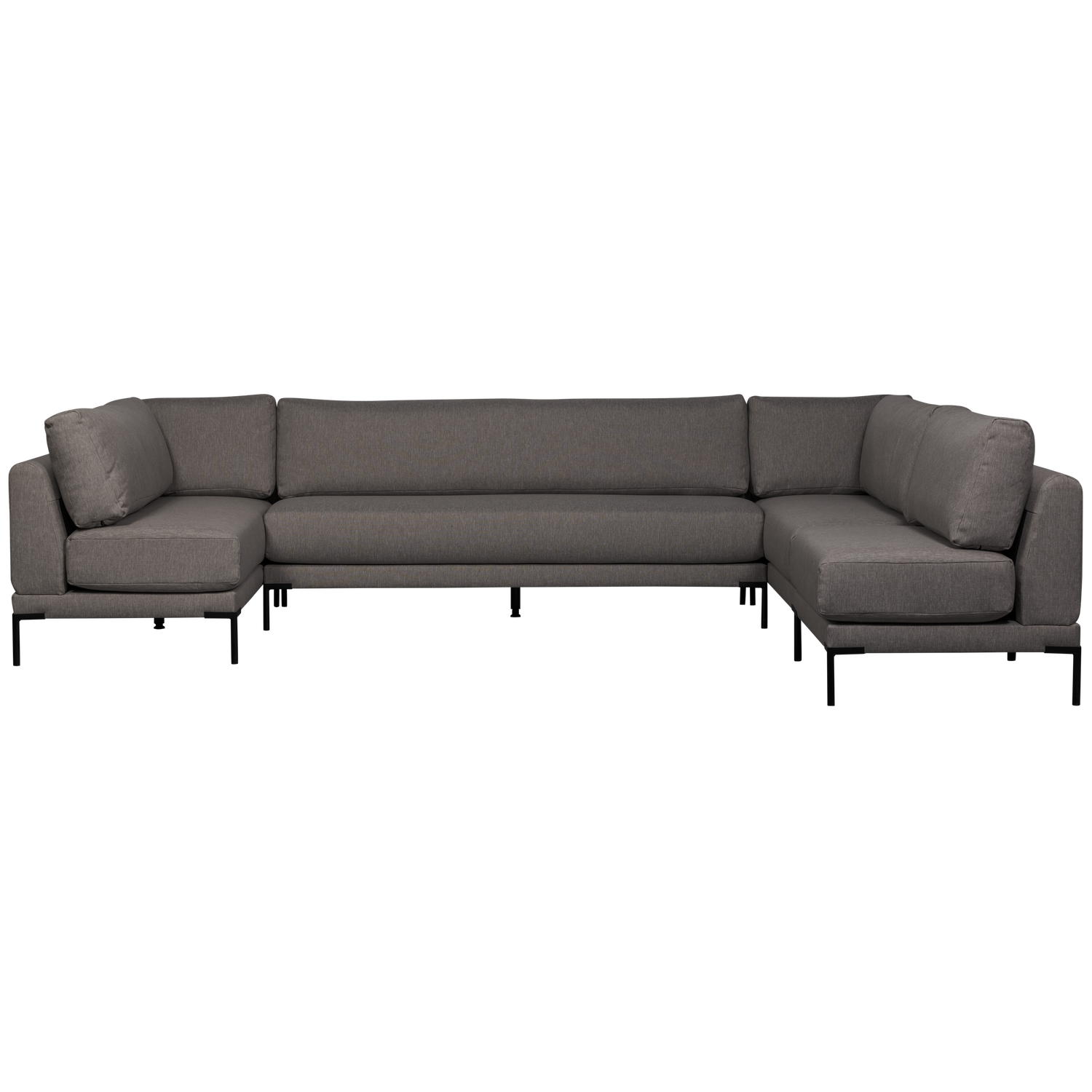 Right-facing chaise longue COUPLE DINING BENCH gray