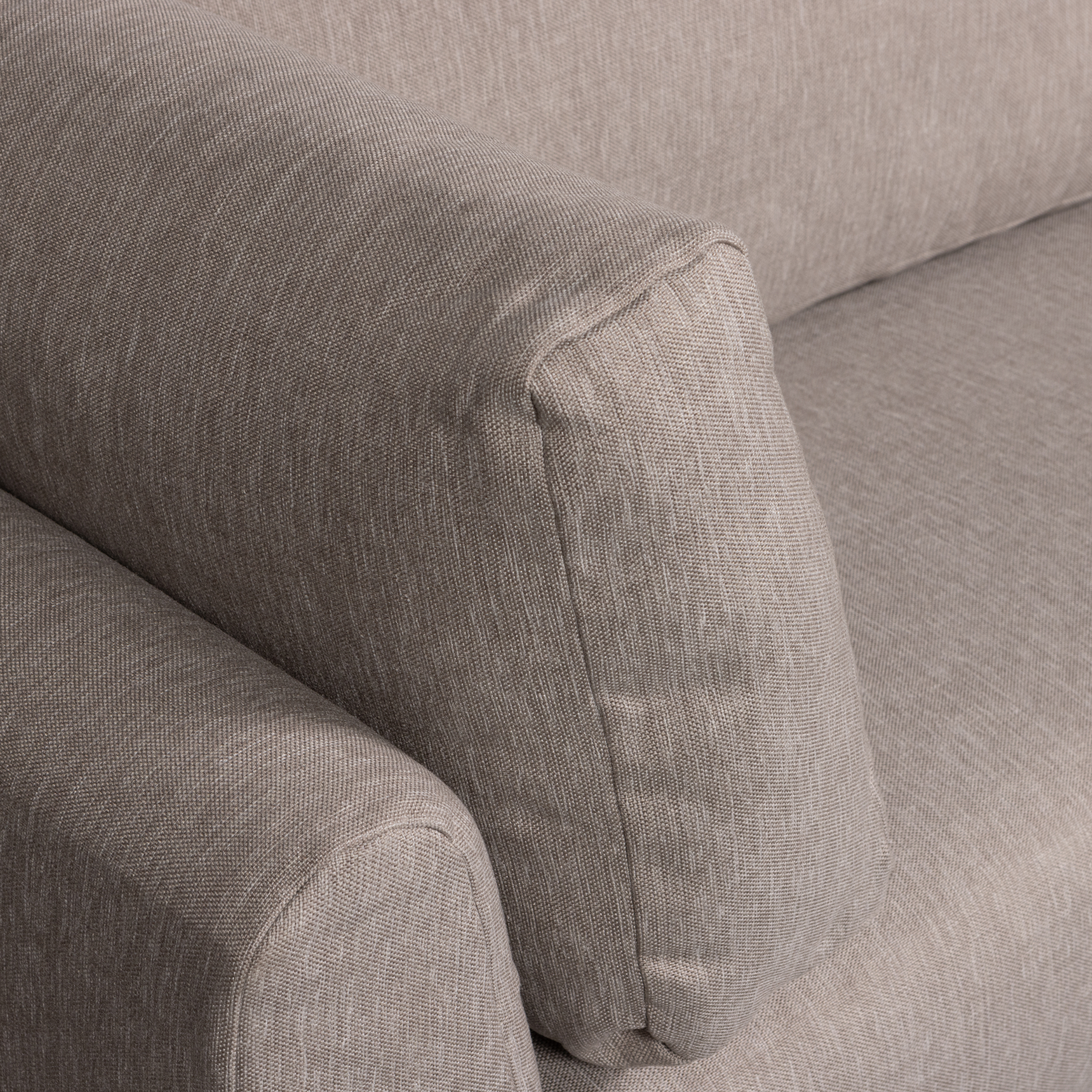 Right-facing chaise longue COUPLE DINING BENCH taupe