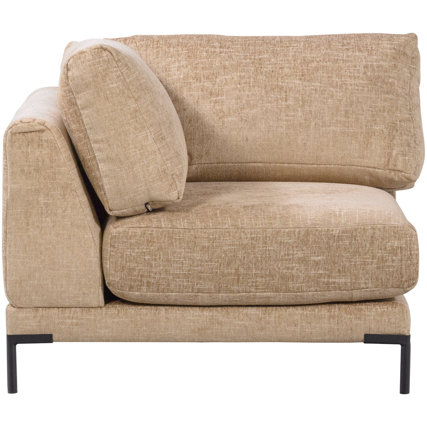 Sofa COUPLE - Eckmodul in butterfarbener Melange