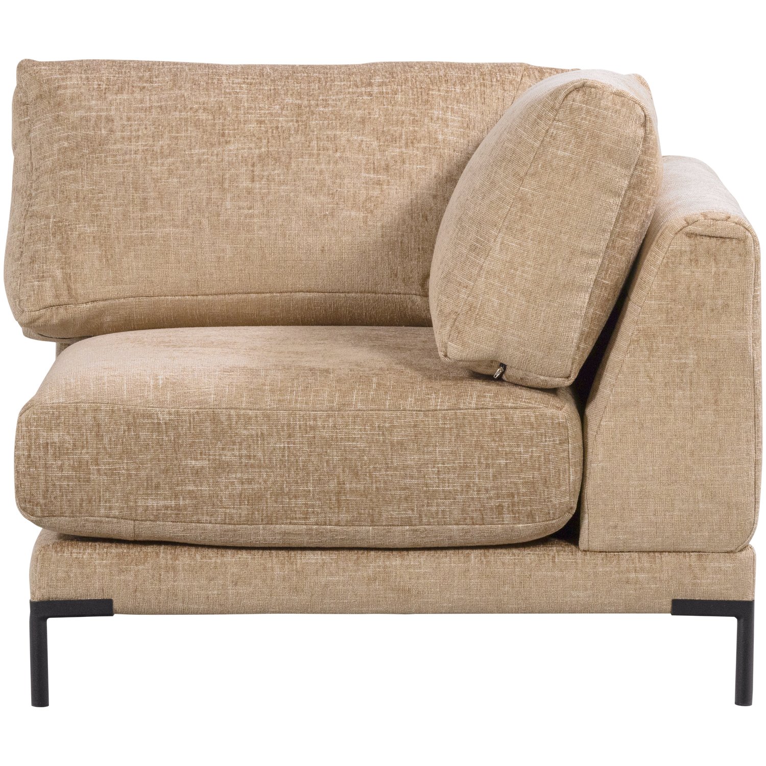 Sofa COUPLE - Eckmodul in butterfarbener Melange
