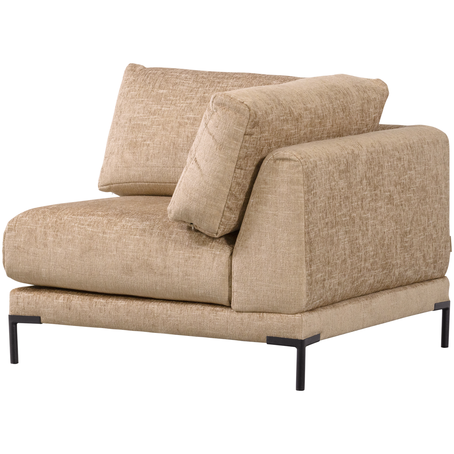 Sofa COUPLE - Eckmodul in butterfarbener Melange