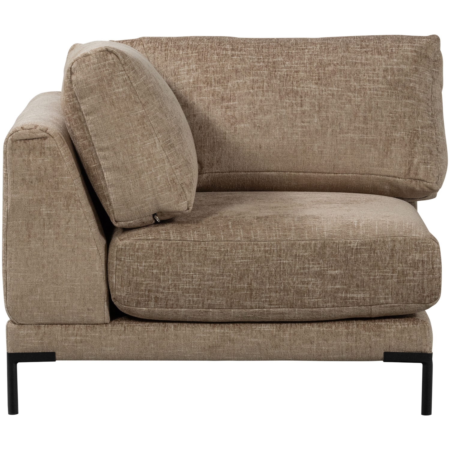 Sofa COUPLE - braunes Melange-Eckmodul
