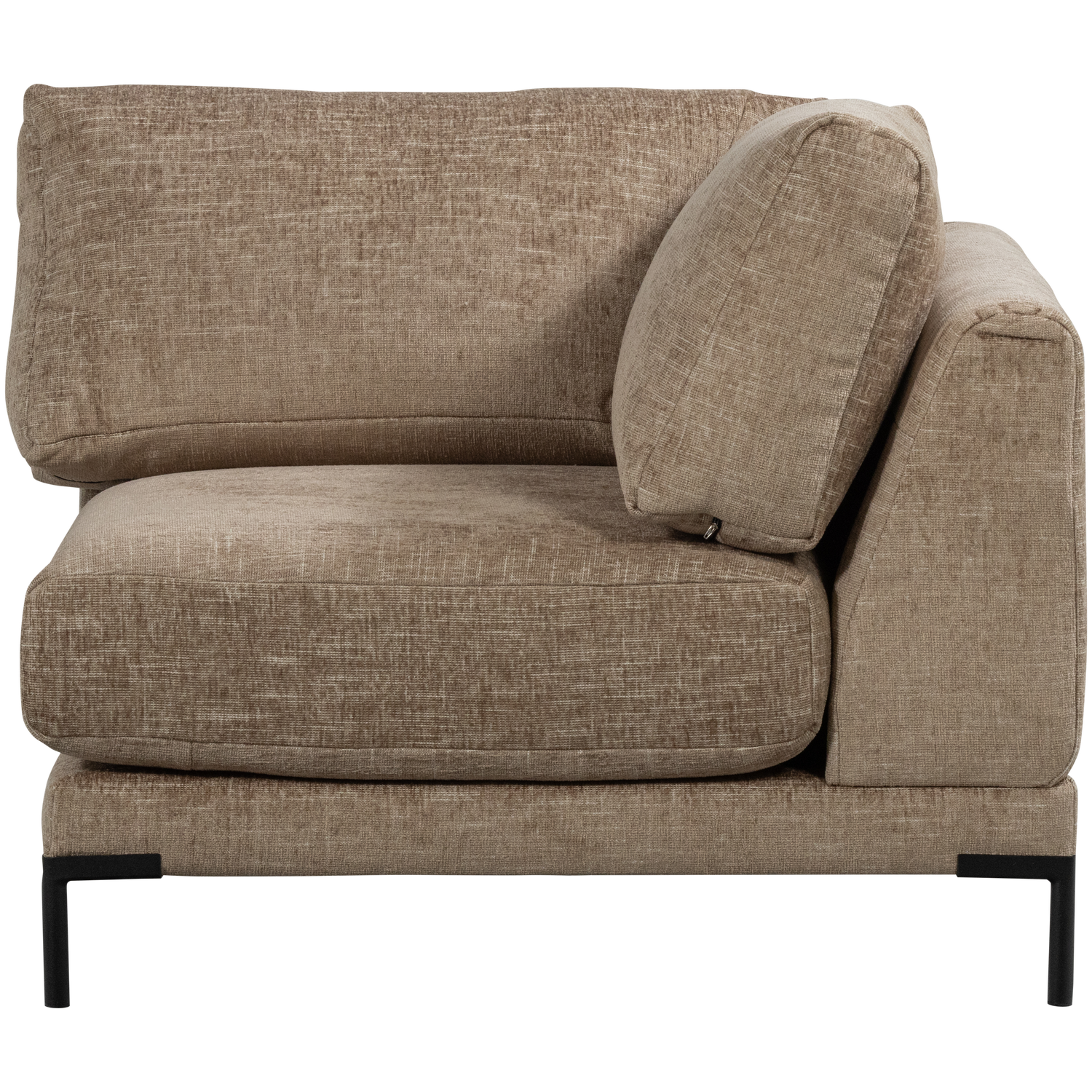 Sofa COUPLE - braunes Melange-Eckmodul
