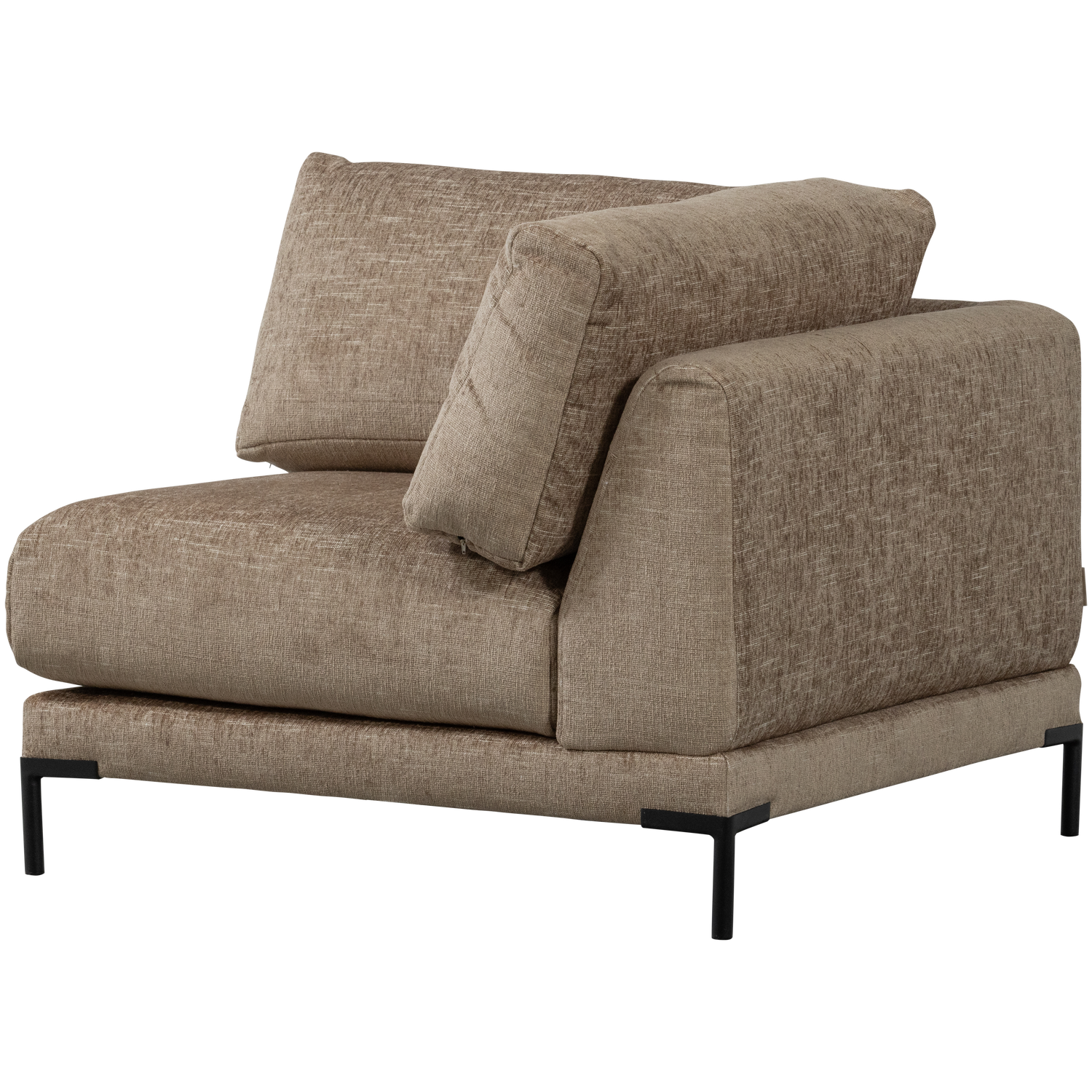 Sofa COUPLE - braunes Melange-Eckmodul