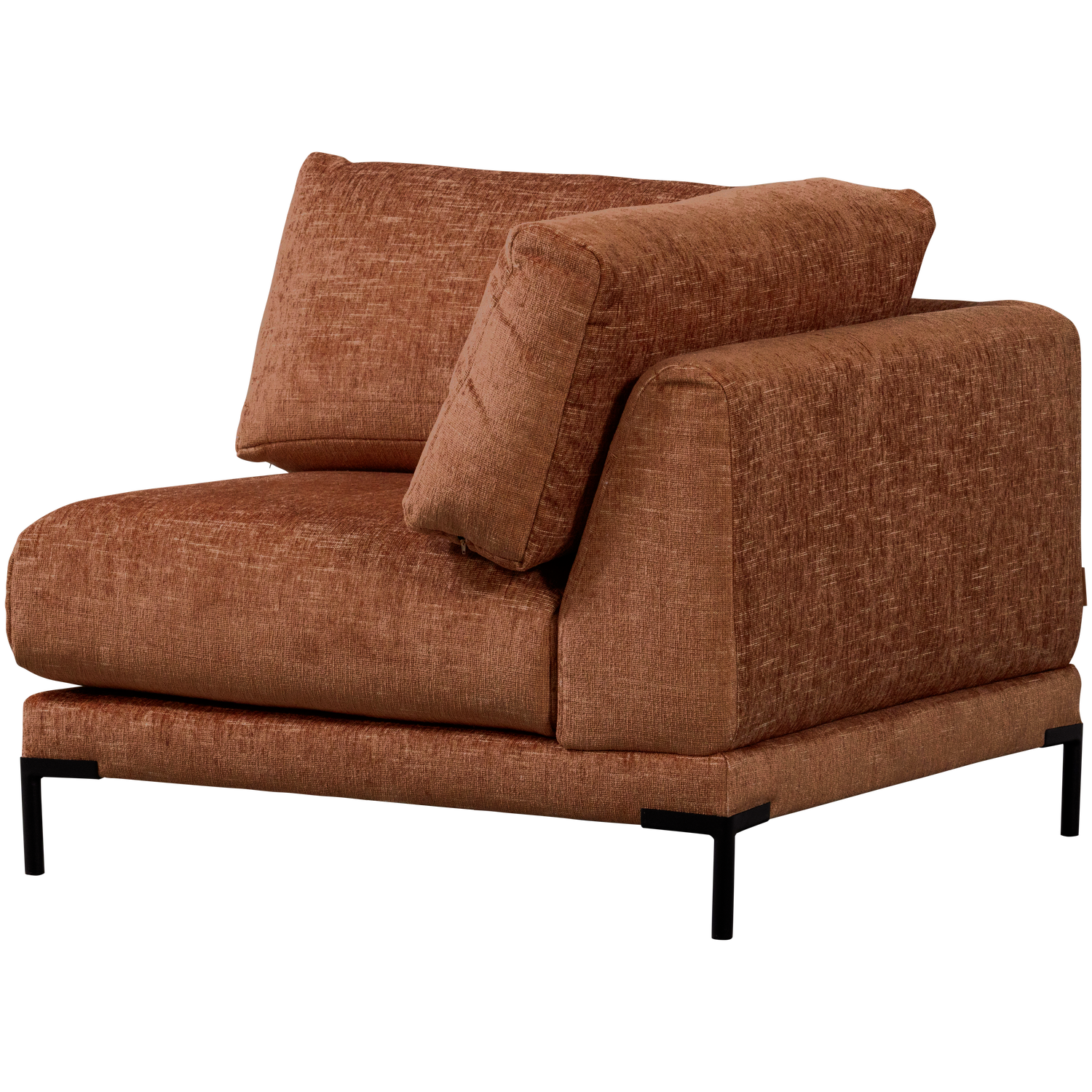 Sofa COUPLE - moduł narożny rdzawy melanż