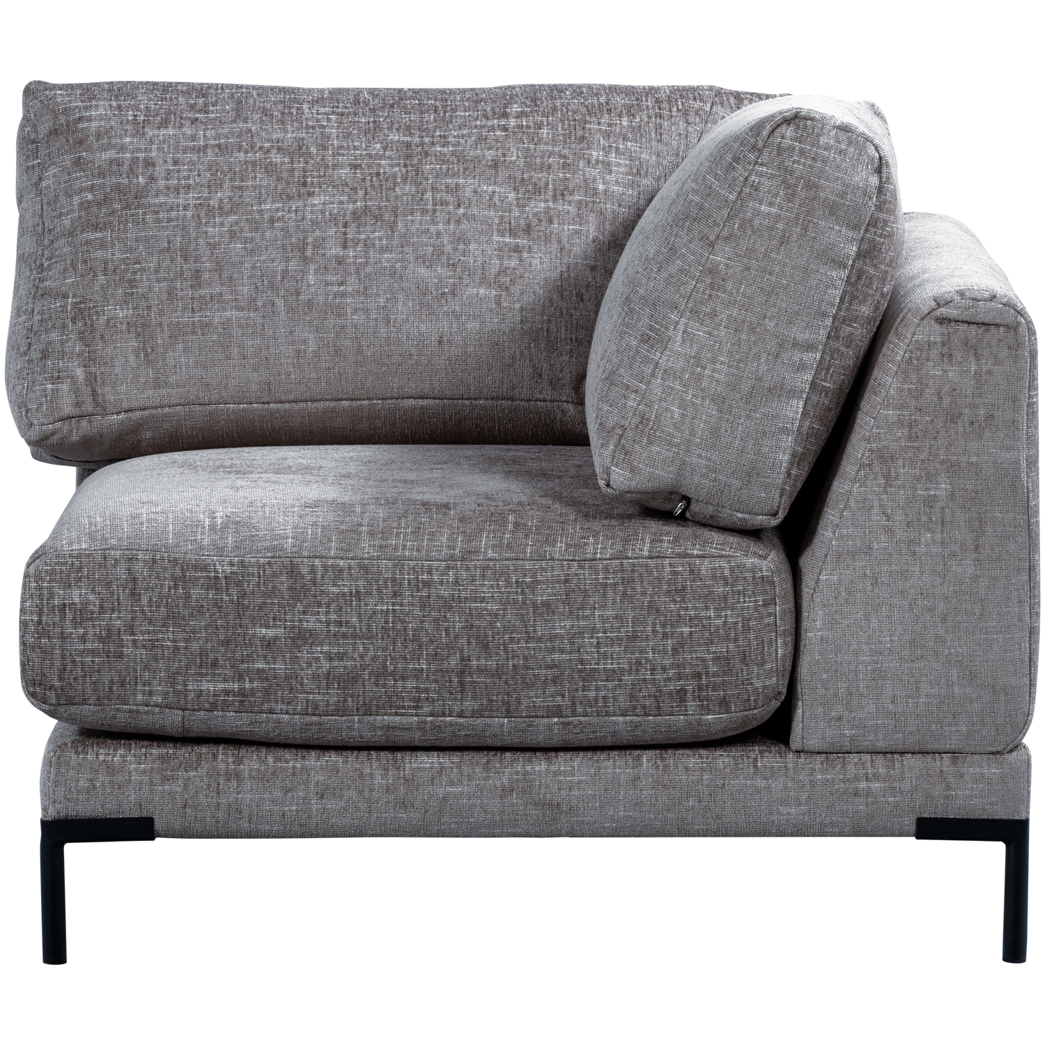 Sofa COUPLE - Eckmodul in meliertem Jeansstoff