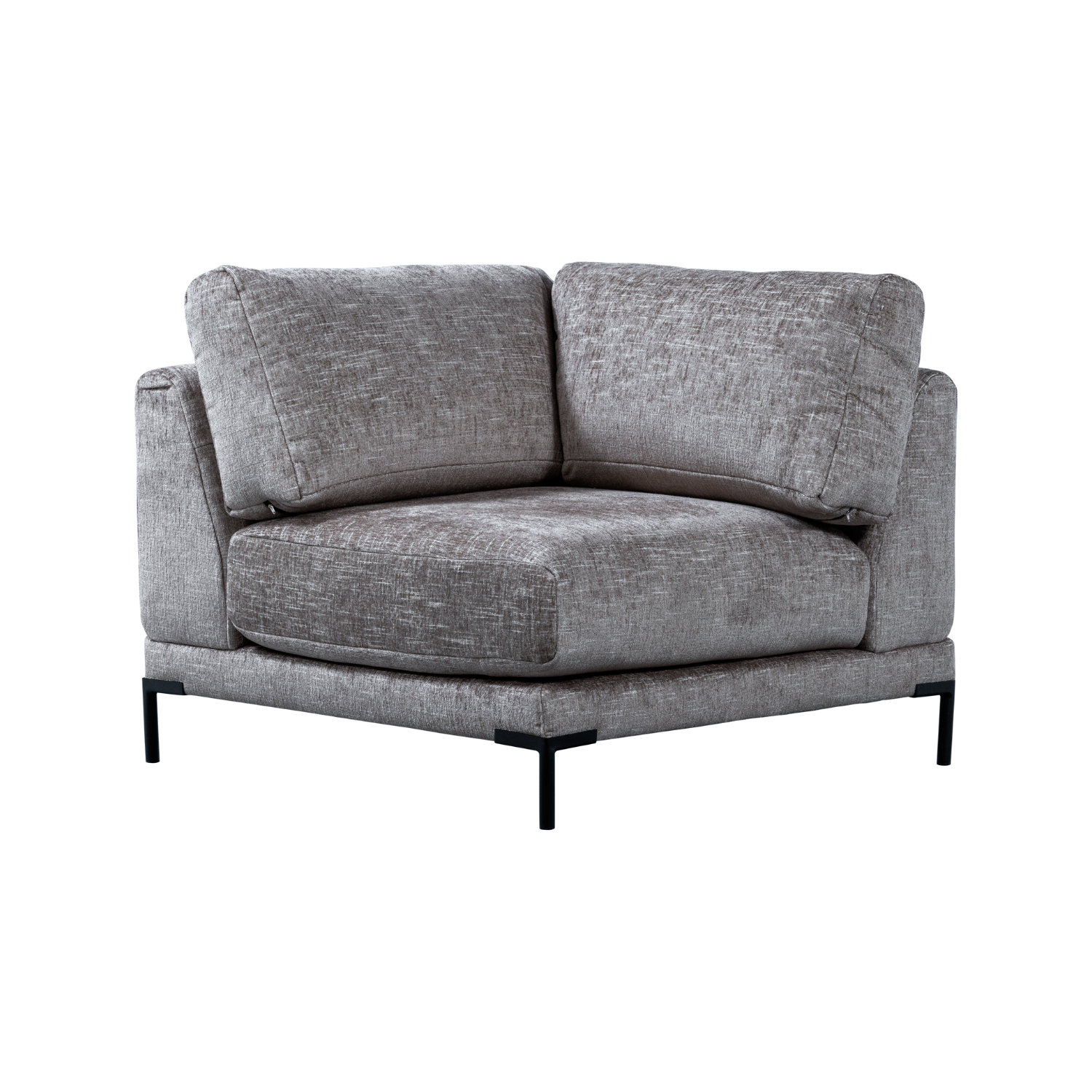 Sofa COUPLE - Eckmodul in meliertem Jeansstoff