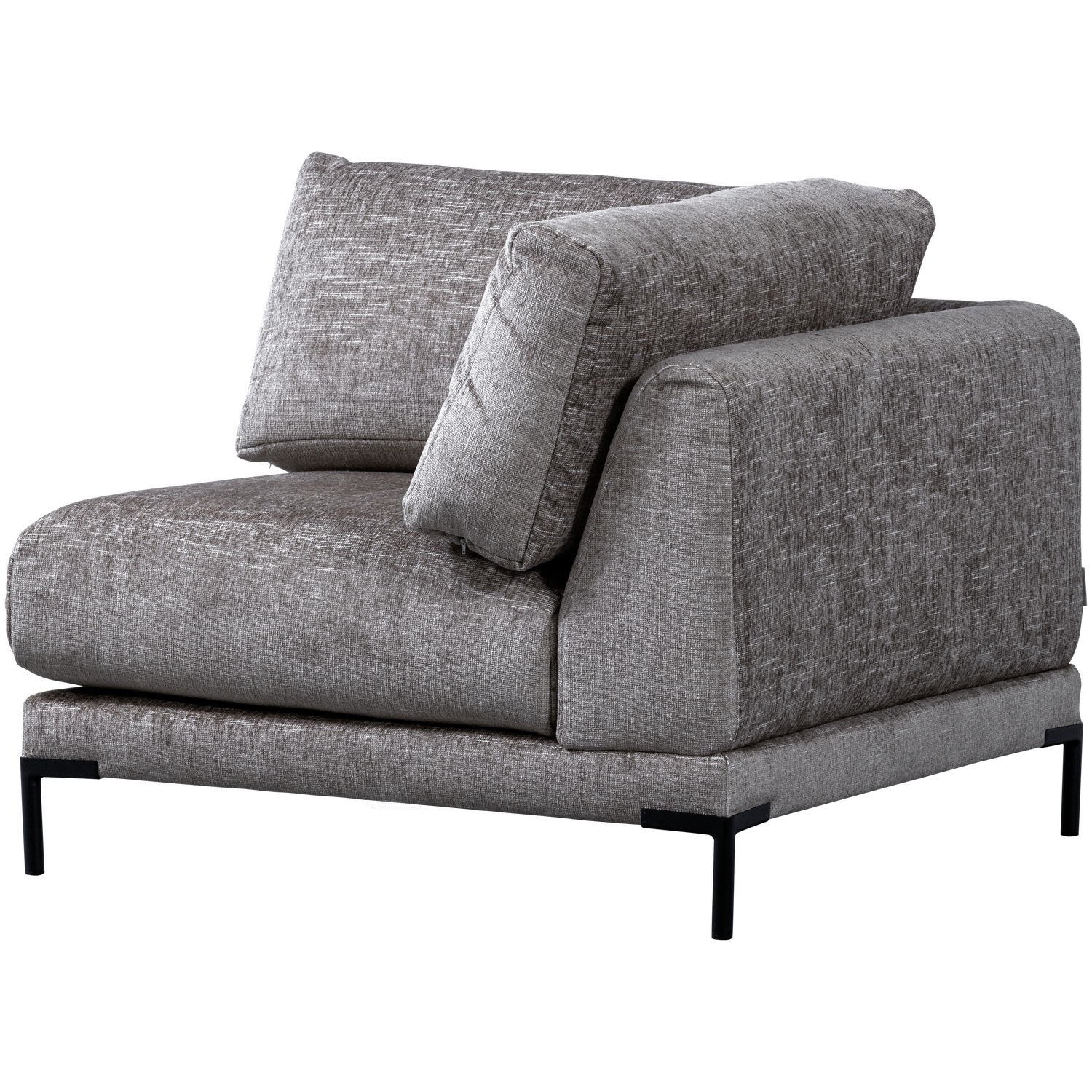 Sofa COUPLE - Eckmodul in meliertem Jeansstoff