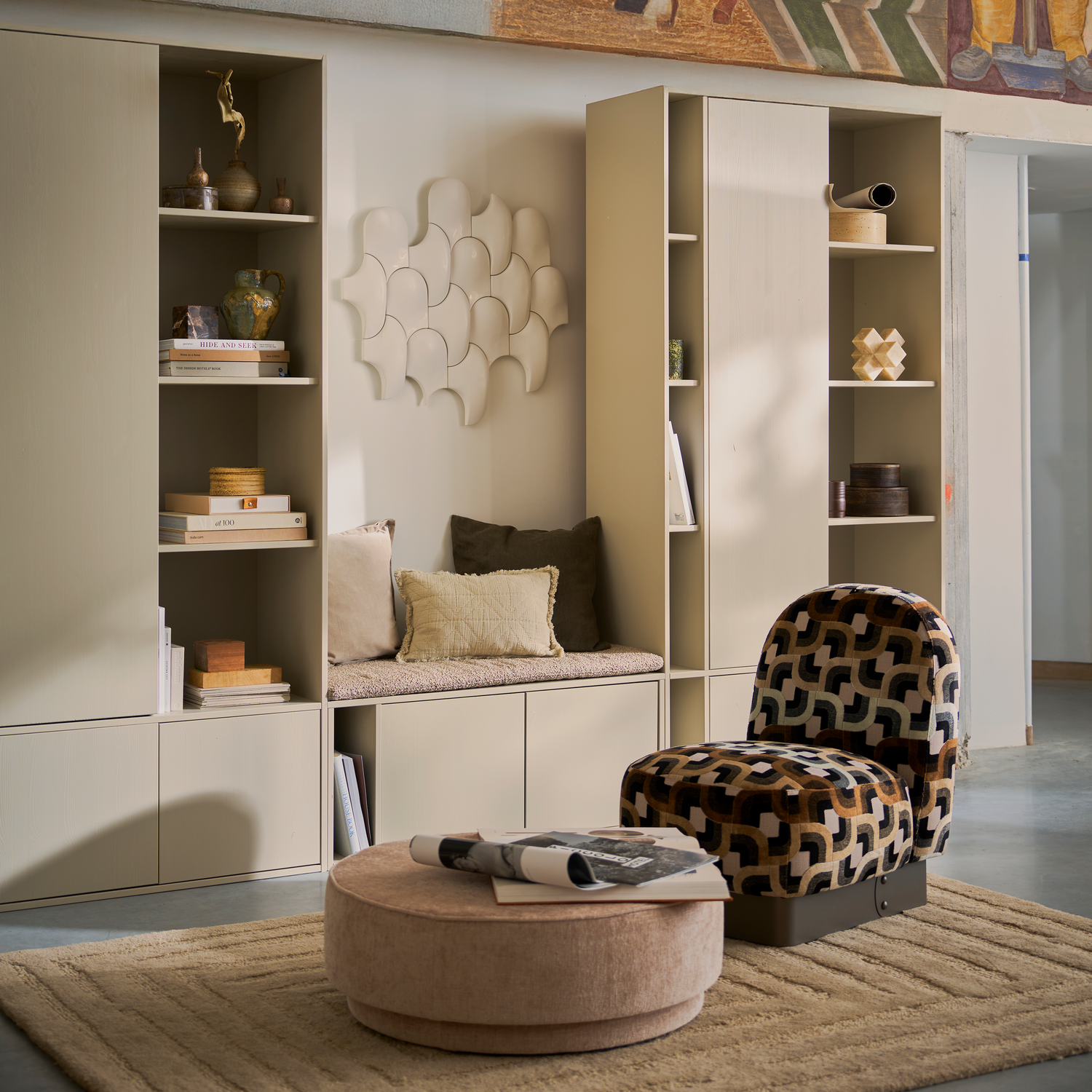 Puff PEARL beige Melange