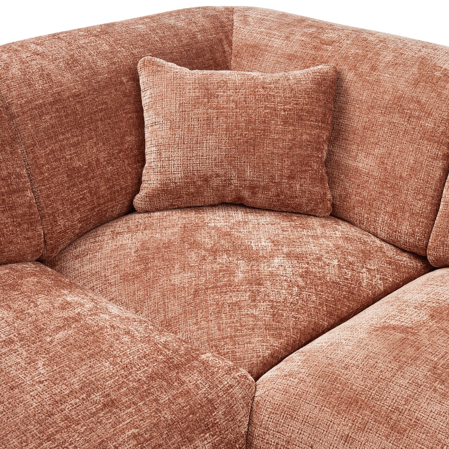 Panoramawinkelsofa links CLOUD Terrakotta
