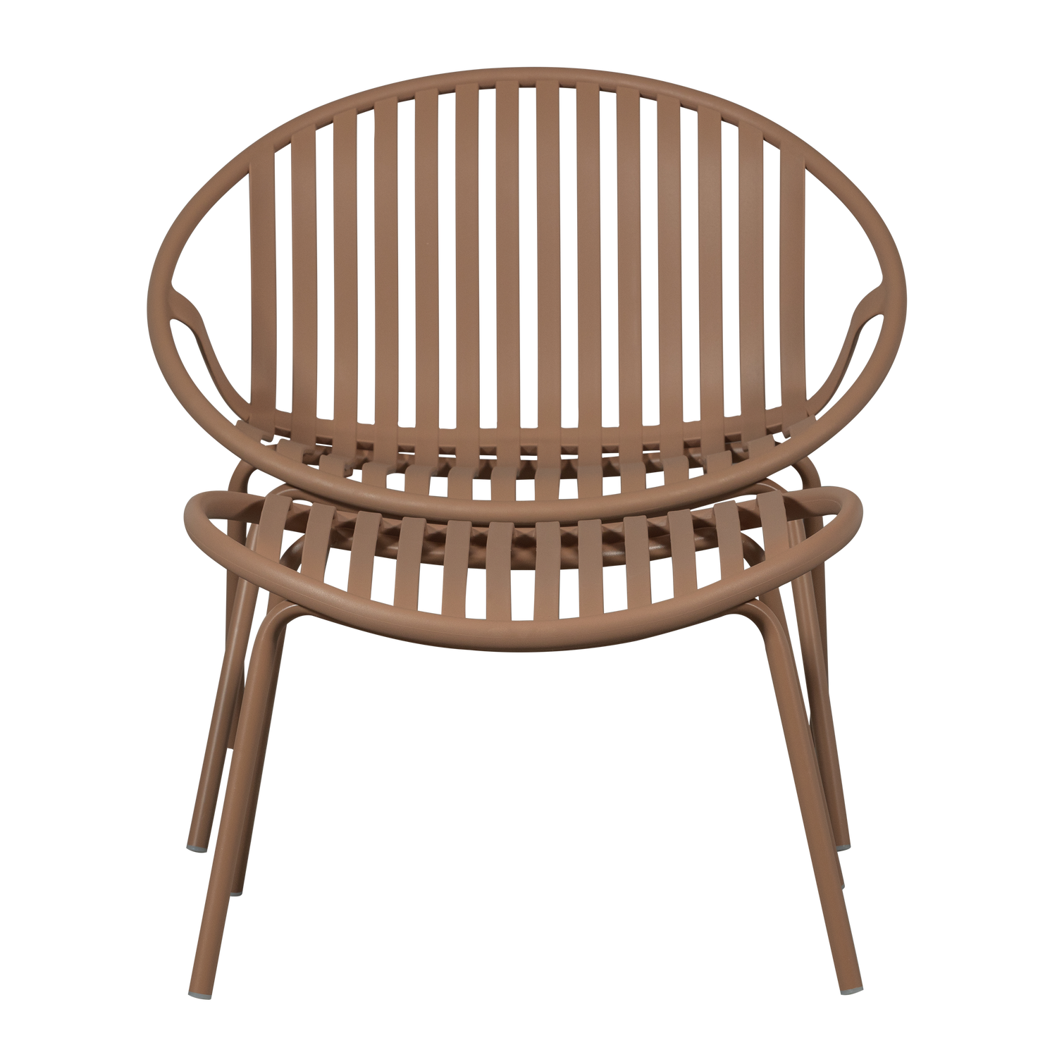 Fotel ogrodowy z podnóżkiem BRUCE łososiowy