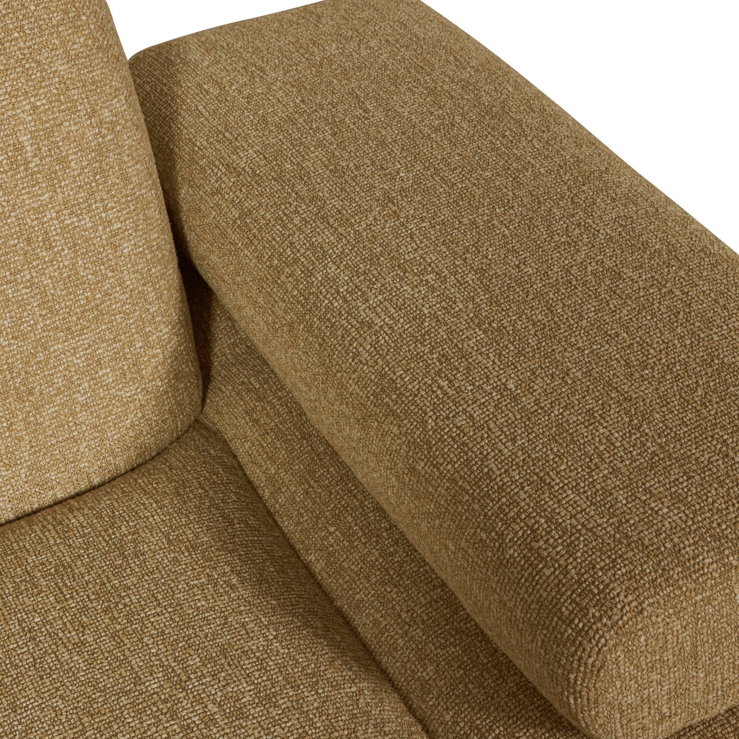 Sofa modułowa MOJO - element prawostronny ciemny miodowy bouclé