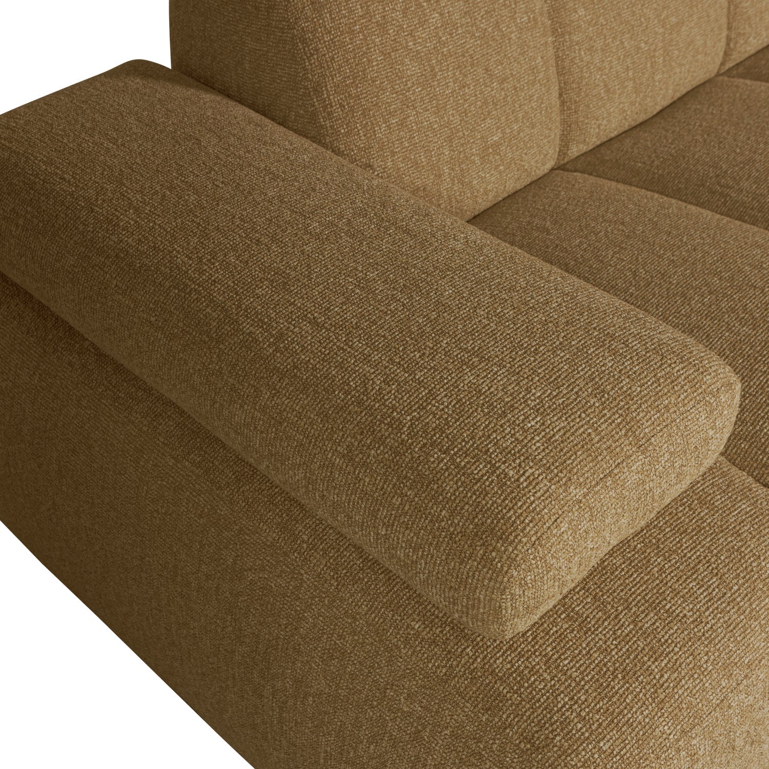 Sofa modułowa MOJO - element 1,5-osobowy lewostronny ciemny miodowy bouclé
