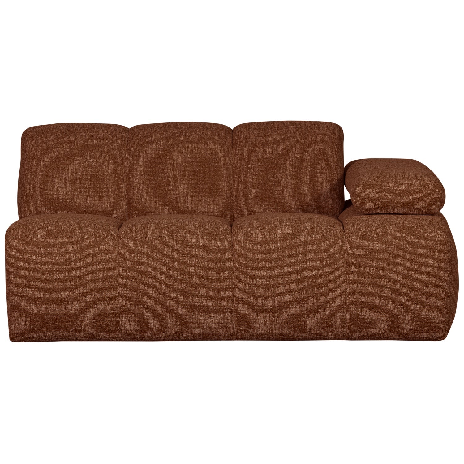 MOJO modular sofa - 1.5-seater right-facing brown bouclé element [Klaudia]